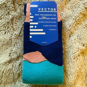 Women's High-Performance Ski Socks - Blue and Pink